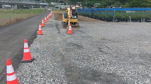 去年には無かった駐車場が完成しました